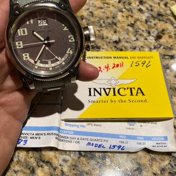 Invicta Russian Diver Swiss Made Quartz watch model 1596.
